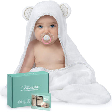 Hooded Baby Towels for Newborn - Super Soft Baby Bath Towels with Hood, Highly Absorbent Viscose Made from Bamboo