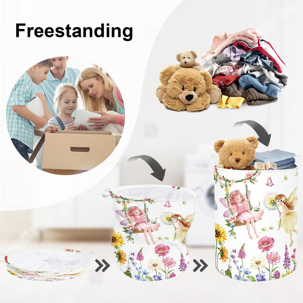 Fantasy Princess Laundry Hamper Colorful Large Storage Basket Collapsible Parents Organizer Kids Toy Clothes Bins