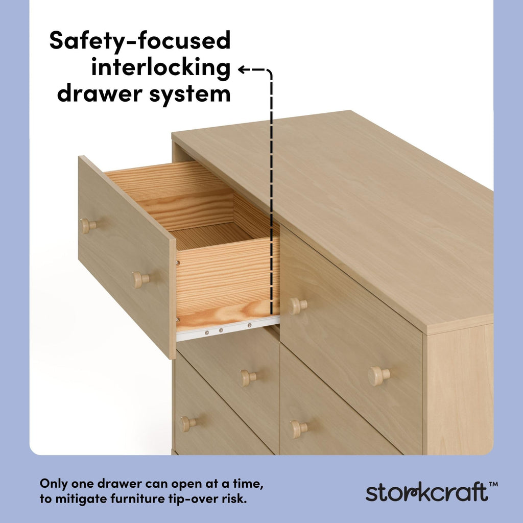 Texas 6 Drawer Dresser, Driftwood