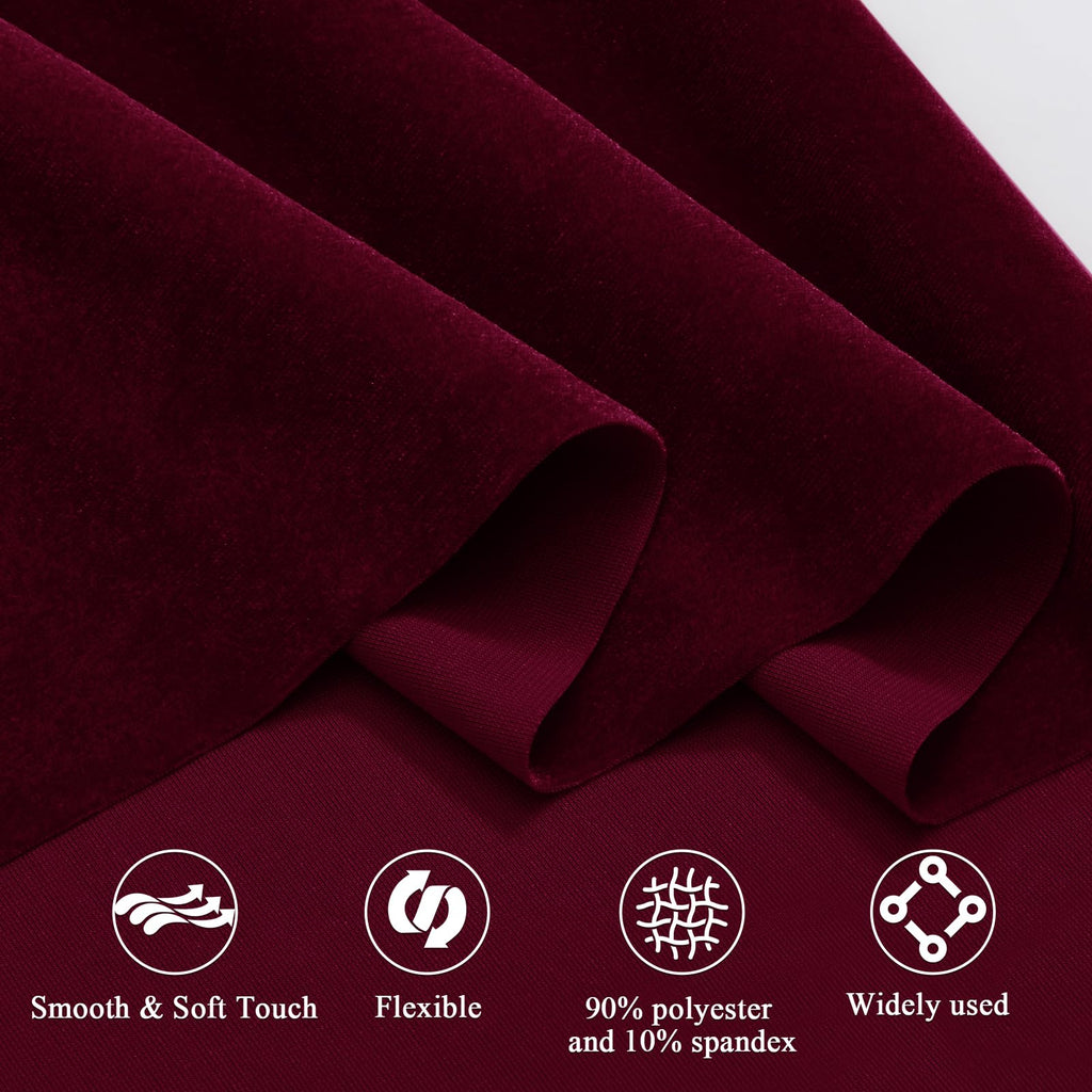 5 Yards Burgundy Velvet Fabric 63 Inch Wide