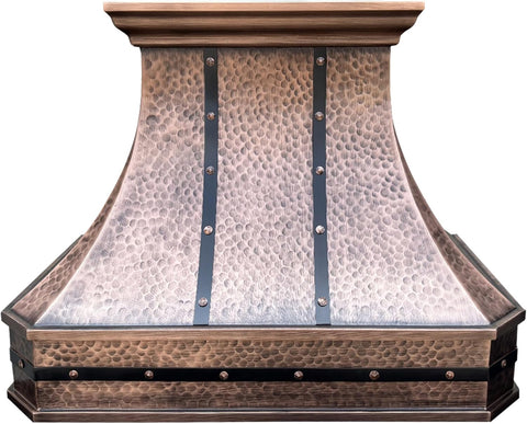 36 Inch Copper Wall Mount Range Hood
