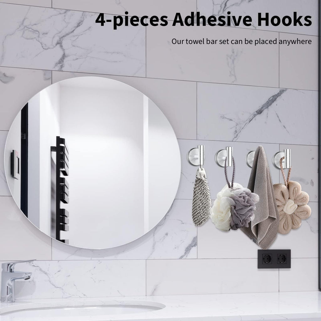 10-Pieces Brushed Nickel Bathroom Hardware Set 24 Inch