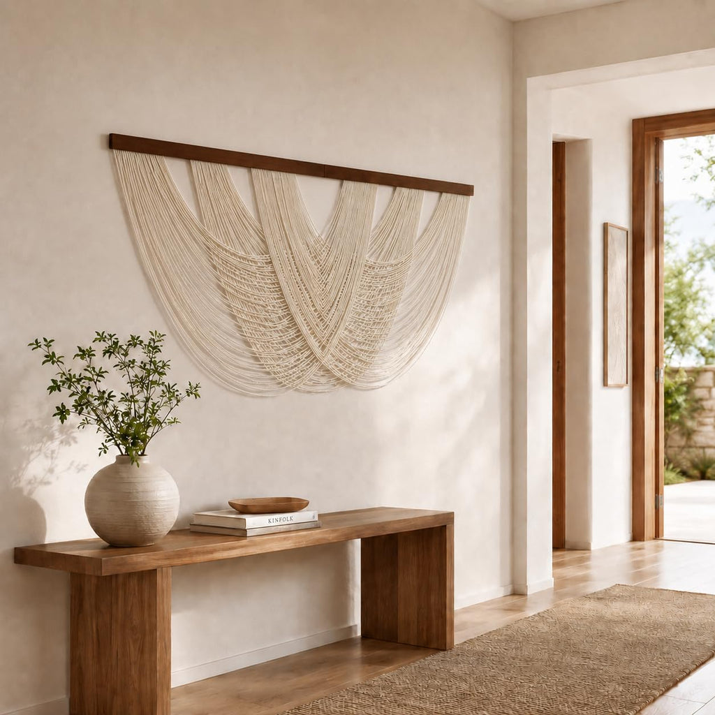 Macrame Wall Hanging Large 59in Boho Cotton Rope Bohemian Tapestry