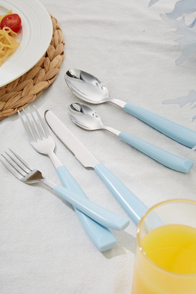Silverware Set Stainless Steel Colorful Handle Tableware Kitchen Flatware Set Utensils, Includes Dinner Knives