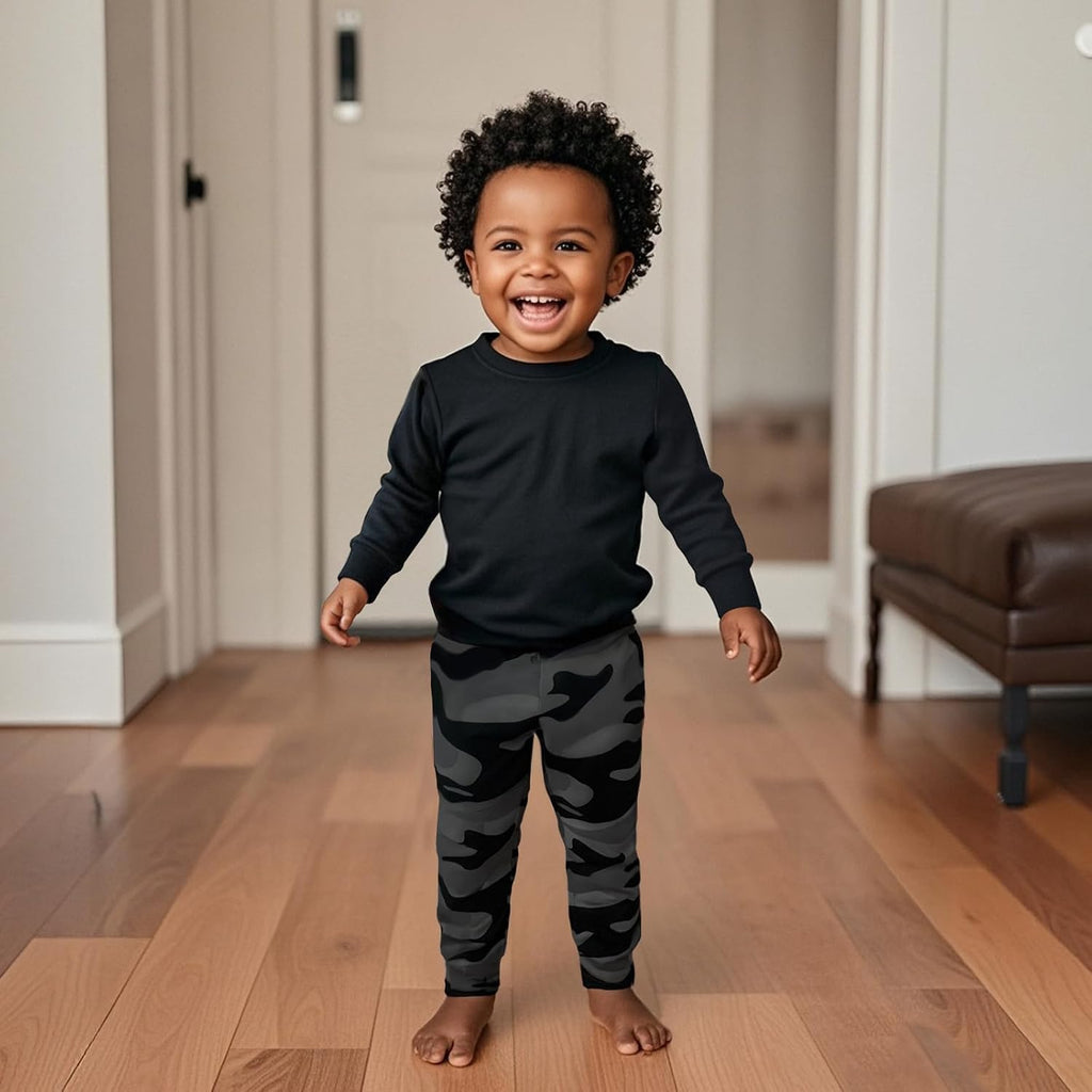 Toddler and Kids Boys Cotton Pants, 4 Pack Joggers Sweatpants for Boys
