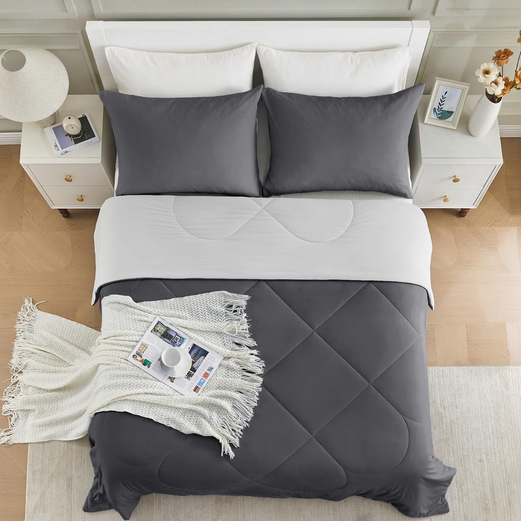Cooling Comforter for Hot Sleepers Queen, Gray 90"x90"
