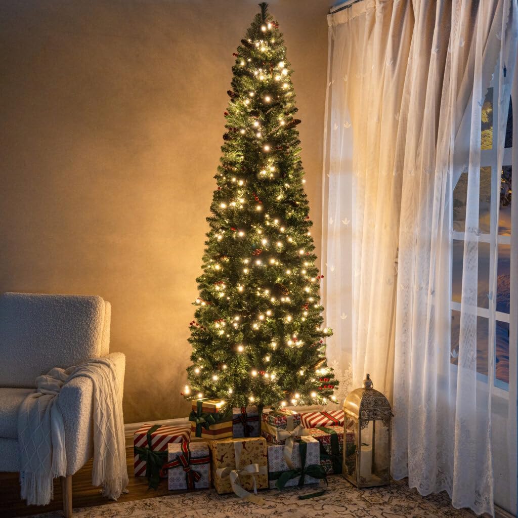 Pencil Christmas Tree with Lights