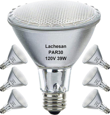 Halogen Par30 Long Neck Flood Bulb Dimmable 39W 120V E26 Base 6pcs