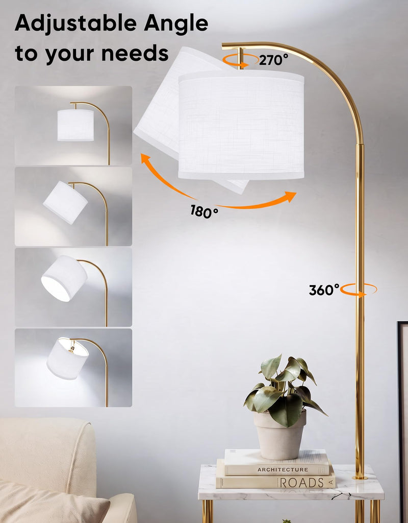 Floor Lamp with Table 2-Pack, Nightstands End Side Table