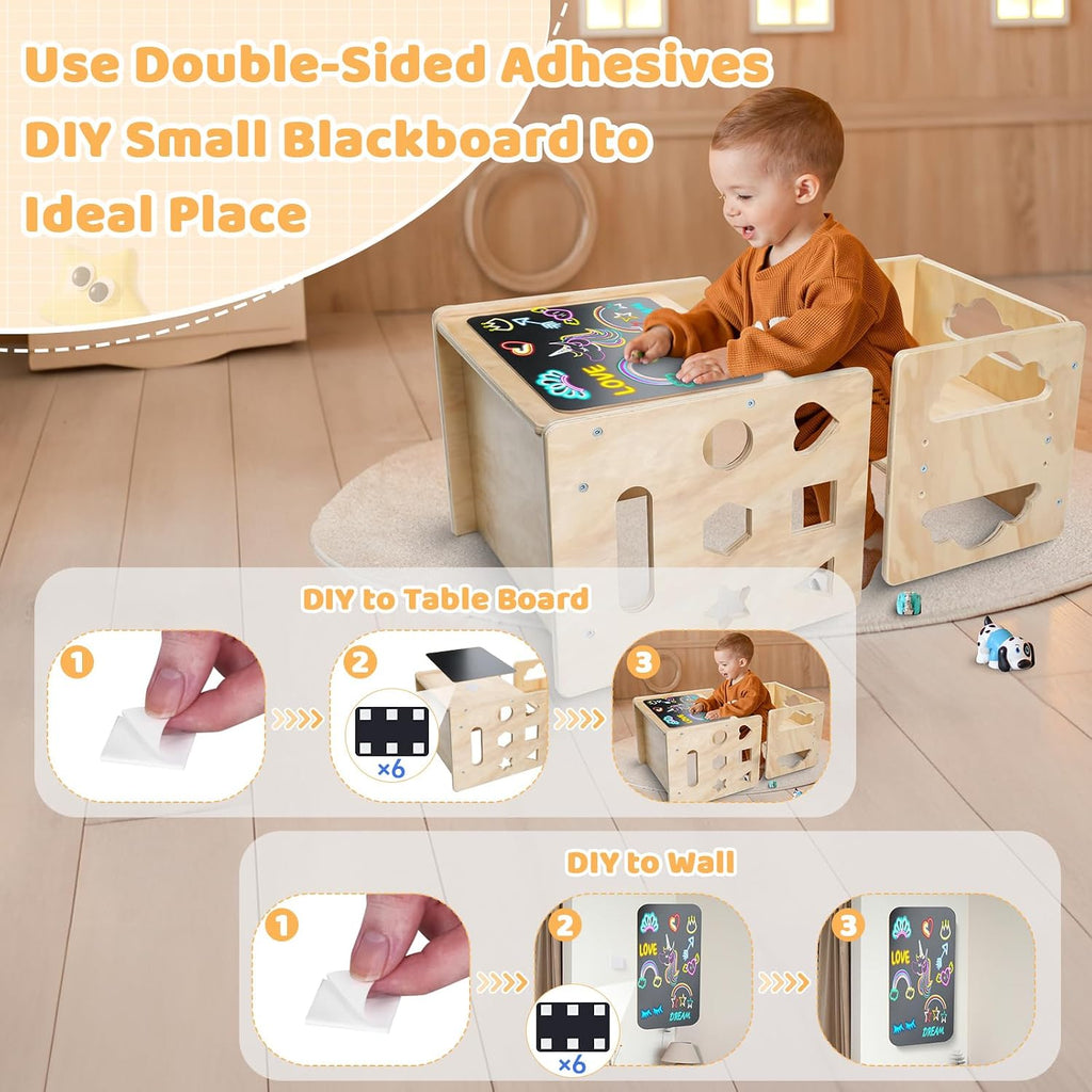 Table and Chair Set, Toddler Table and Chair Set, for 1-3 Kids