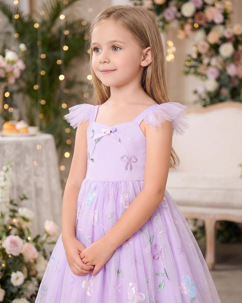 Toddler Flower Girl Dress Embroidered Tulle Princess
