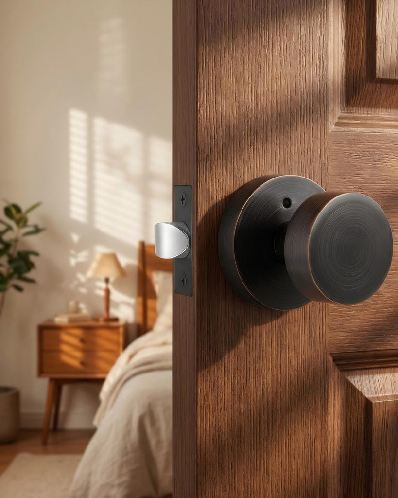 Oil Rubbed Bronze Door Knobs Interior Privacy Door Knobs 6 Pack