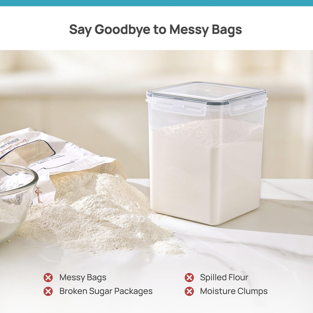 3 PCS Flour and Sugar Storage Container Sets for Beginner Bakers