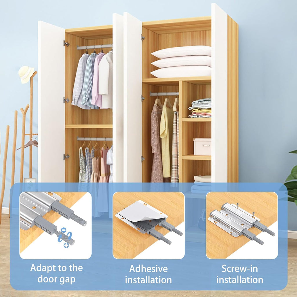 Magnetic Push Latch Heavy Duty Double Push to Open Door Latch Touch Latches Kitchen Door Push Release Latch for Drawer