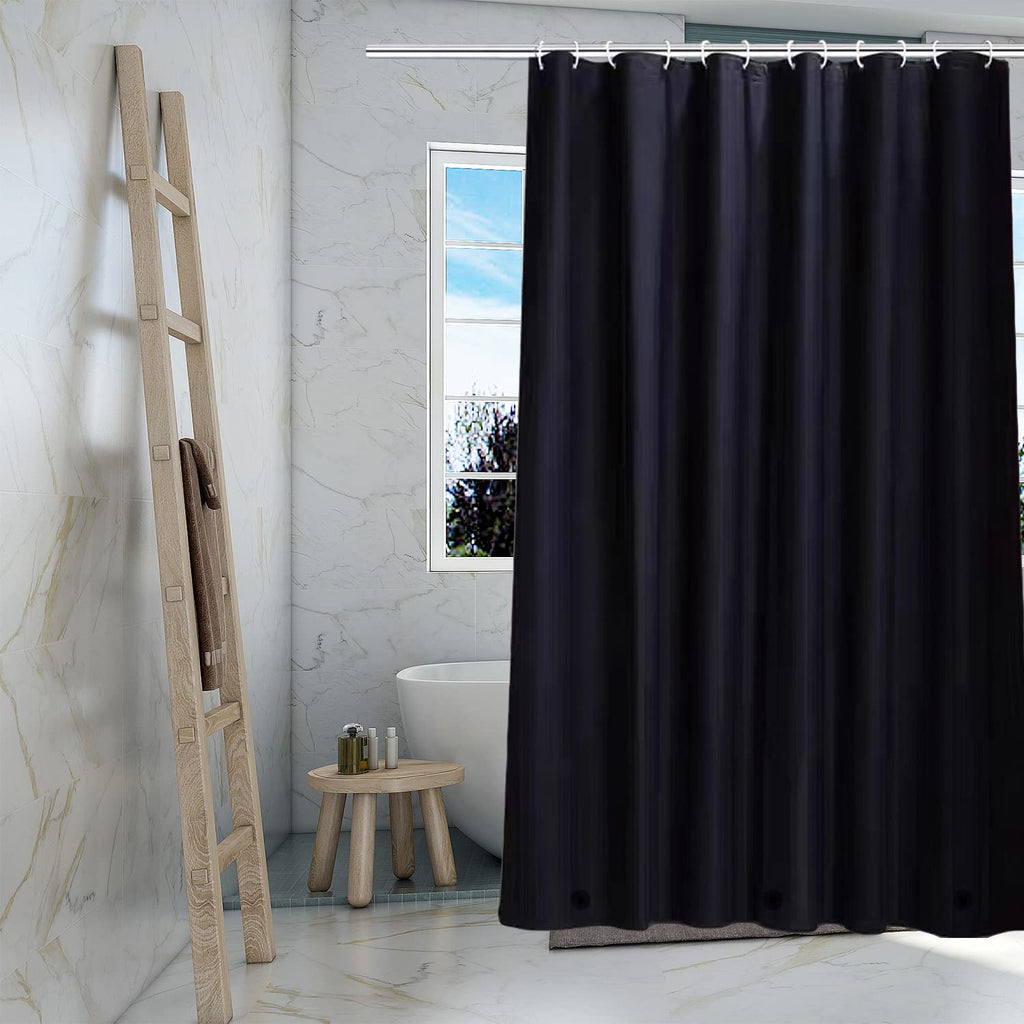 Black Shower Curtain Liner 5 Pack, 4G PEVA Shower Liner, Plastic Peva Waterproof Shower Curtains, 72x72 inch with