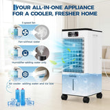 7L Evaporative Air Cooler with Remote Control, 3-IN-1 Portable Swamp CoolerHome Office Garage