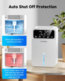 Dehumidifier for Home, 60 OZ Capacity, Auto Shut-Off for Medium Rooms up to 500 Sq.Ft