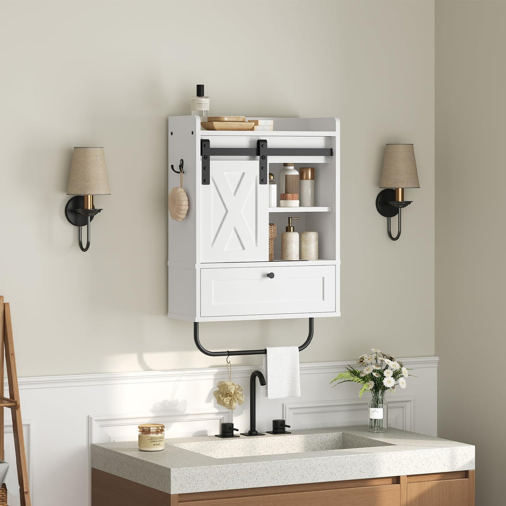 Bathroom Wall Cabinet, Farmhouse Medicine Cabinets, Sliding Door