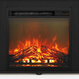 Entertainment Center Fireplace TV Stand for TVs up to 55 Inches, Electric Fireplace Media Console with Adjustable Shelves, Americano Finish
