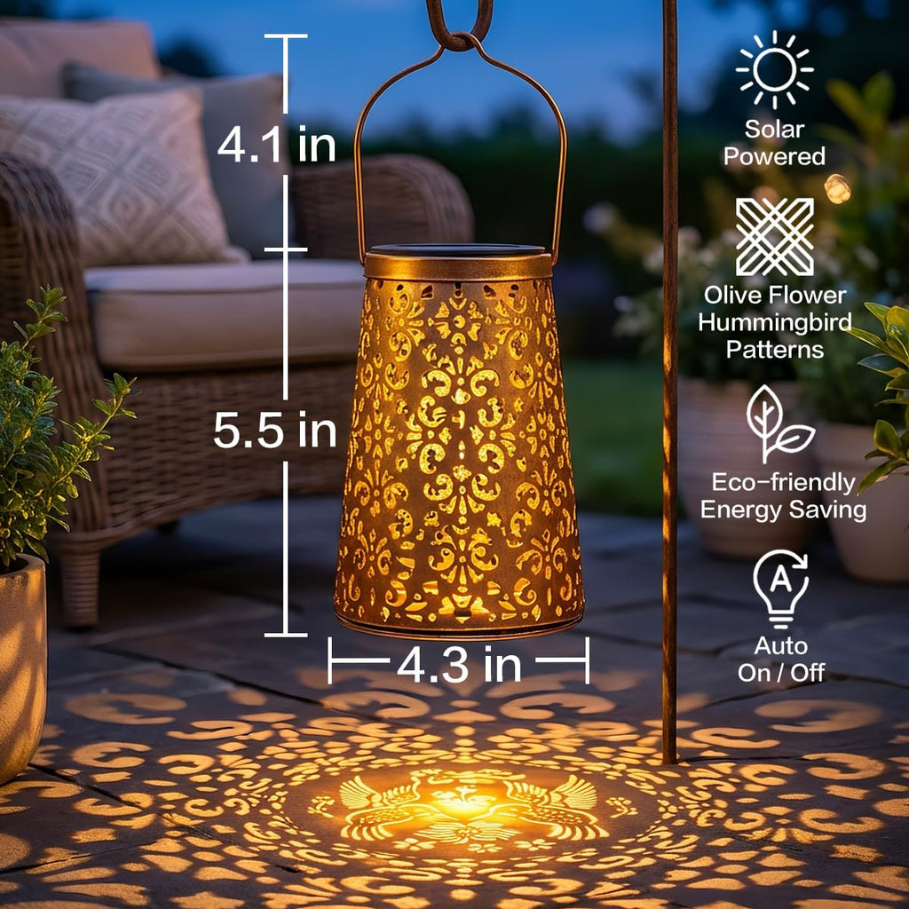 Butterfly Solar Lanterns, Outdoor Hanging Garden Lights, 4 Pack
