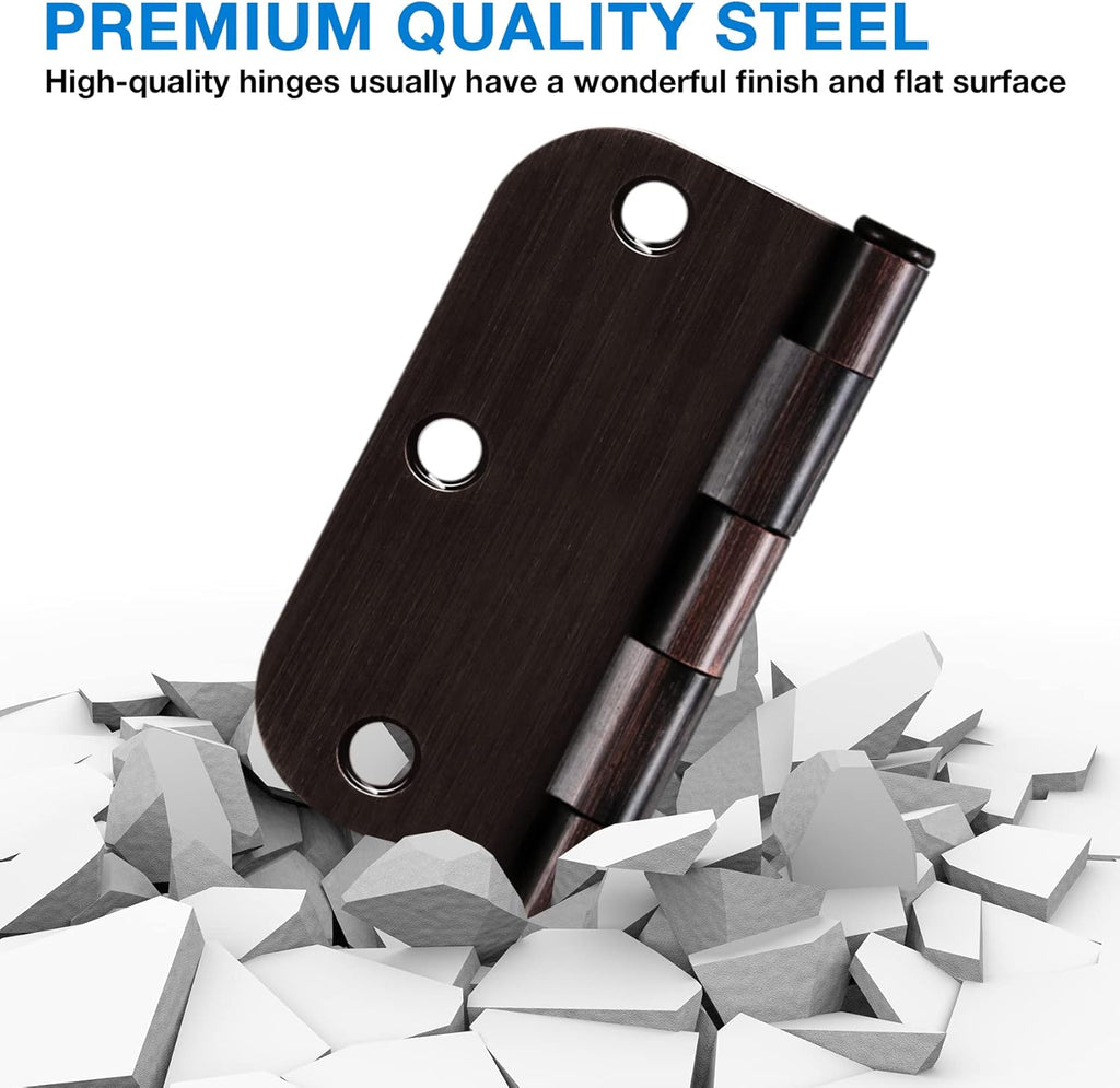 Door Hinges Oil Rubbed Bronze Door Hinges 3.5 Inch Hinges for Doors Interior Door Hinge 3 1/2" Door Hardware Bedroom
