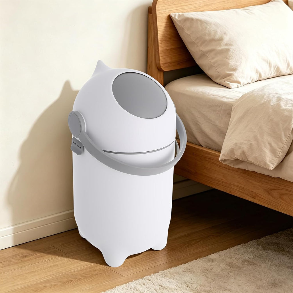 Diaper Pail Airtight Odor Lock 3.96 Gal Nursery Trash Can Holds 16 Diapers Easy Clean