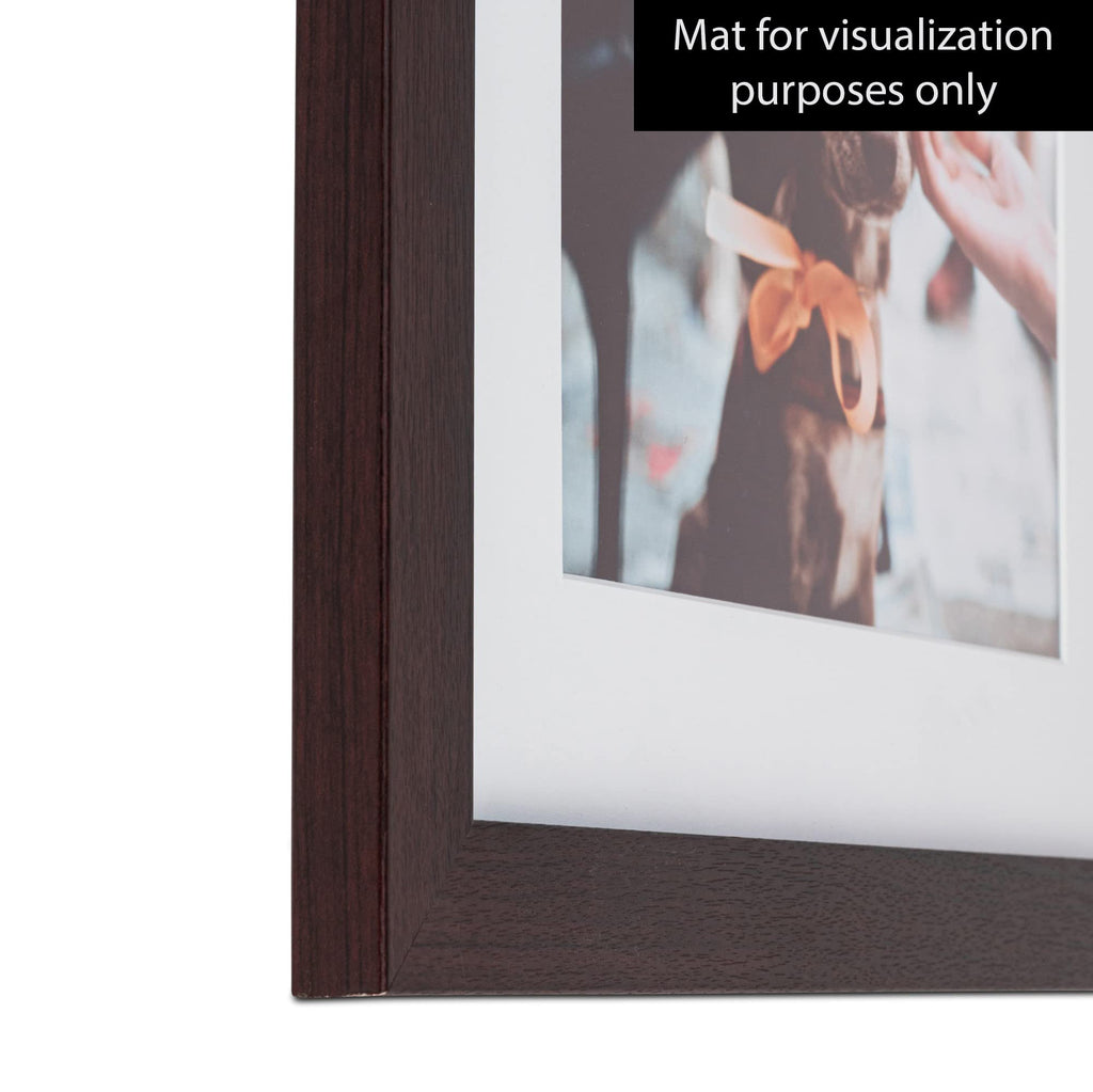24x36 Inch Brown Picture Frame, This 26 Inch Custom Poster Frame is Mahogany - Comes with Economy Acrylic and 1