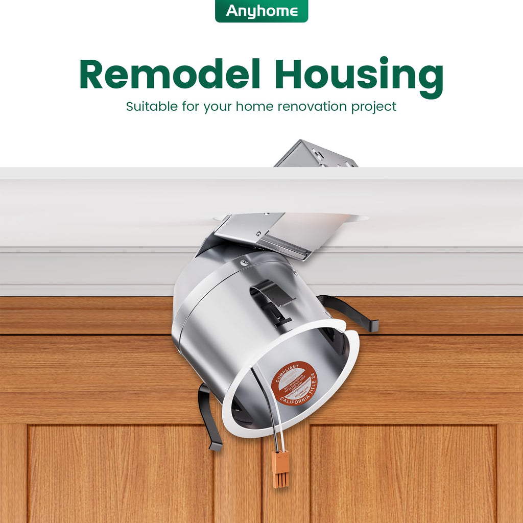 6 Pack 4 Inch Remodel Recessed Housing,Recessed Lighting Housing