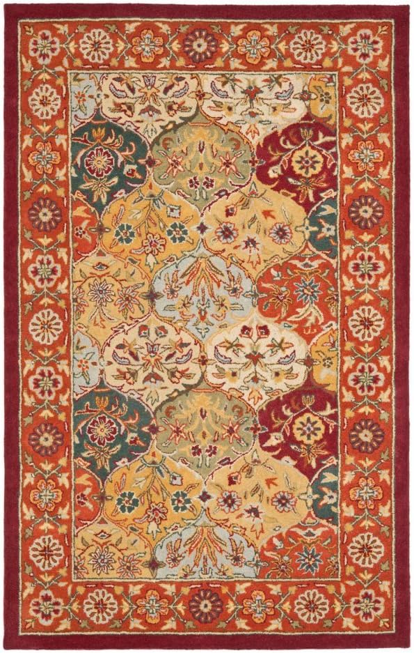 Heritage 12' x 15' Multi / Red Handmade Traditional Oriental Premium Wool Area Rug