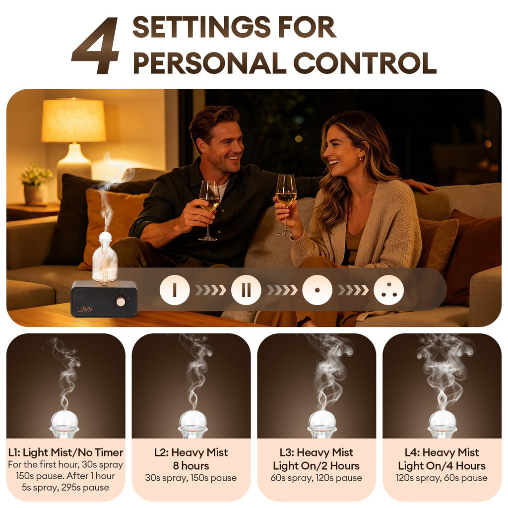 Glass Waterless Essential Oil Diffuser Upgraded, Nebulizing diffusers