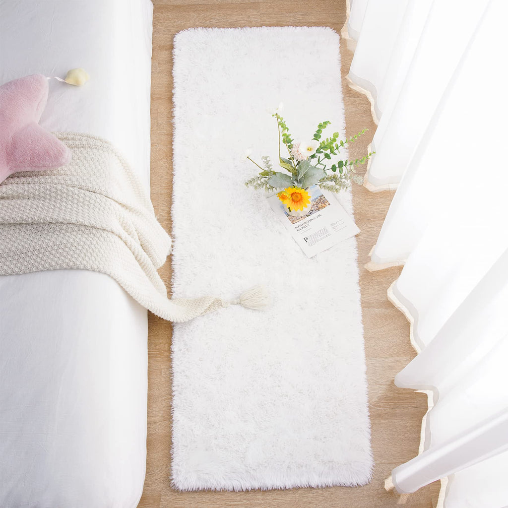 Soft Runner Rugs Living Room Plush Fluffy Rug 2x8
