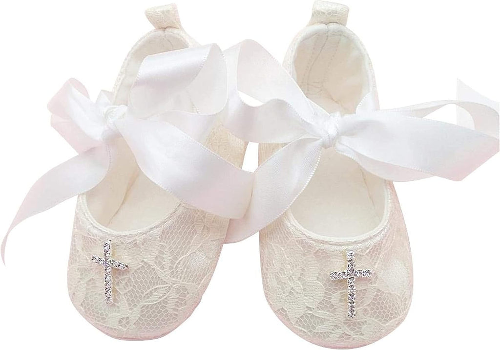 Baby-Girls Satin Christening Baptism Floral Embroidered Dress Gown Outfit