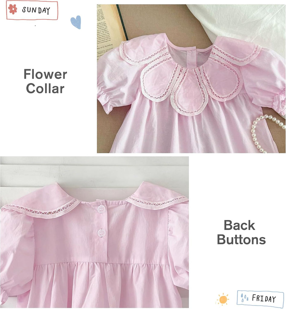 Baby Girl Petal Collar Romper, Cotton Sleeveless Ruffle Bodysuit for Newborn Infant, Vintage Lace Trim One Piece