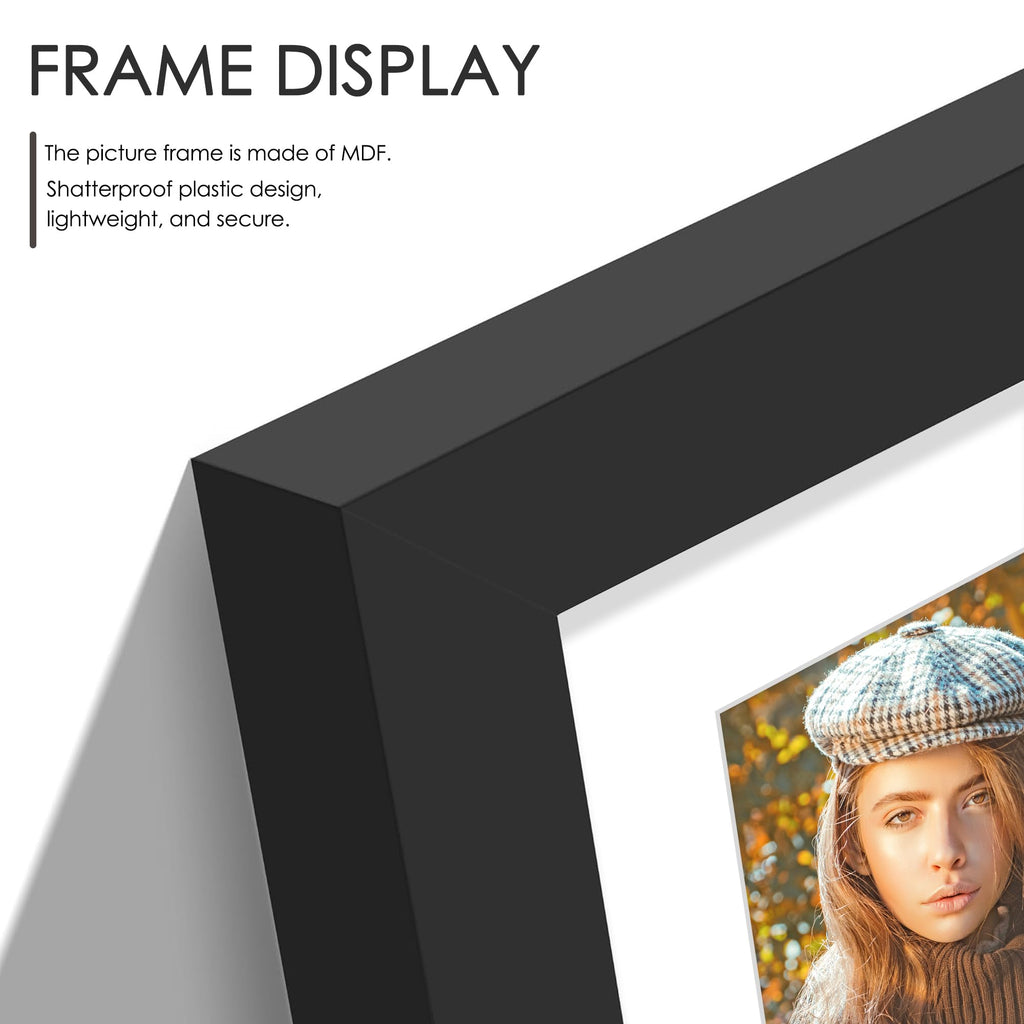 21.7x26.1 6 Opening Collage Frame For 6 8x10 Photos Black