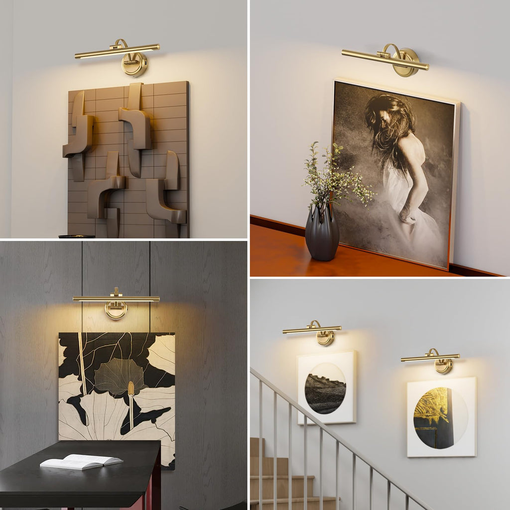 Picture Light for Wall,Battery Operated Art Lights for Painting,3 Color Selections and Brightness, Adjustable