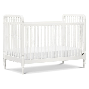 Liberty 3-in-1 Convertible Spindle Crib Warm White | GREENGUARD Gold & FSC Certified, Converts to Toddler Bed &