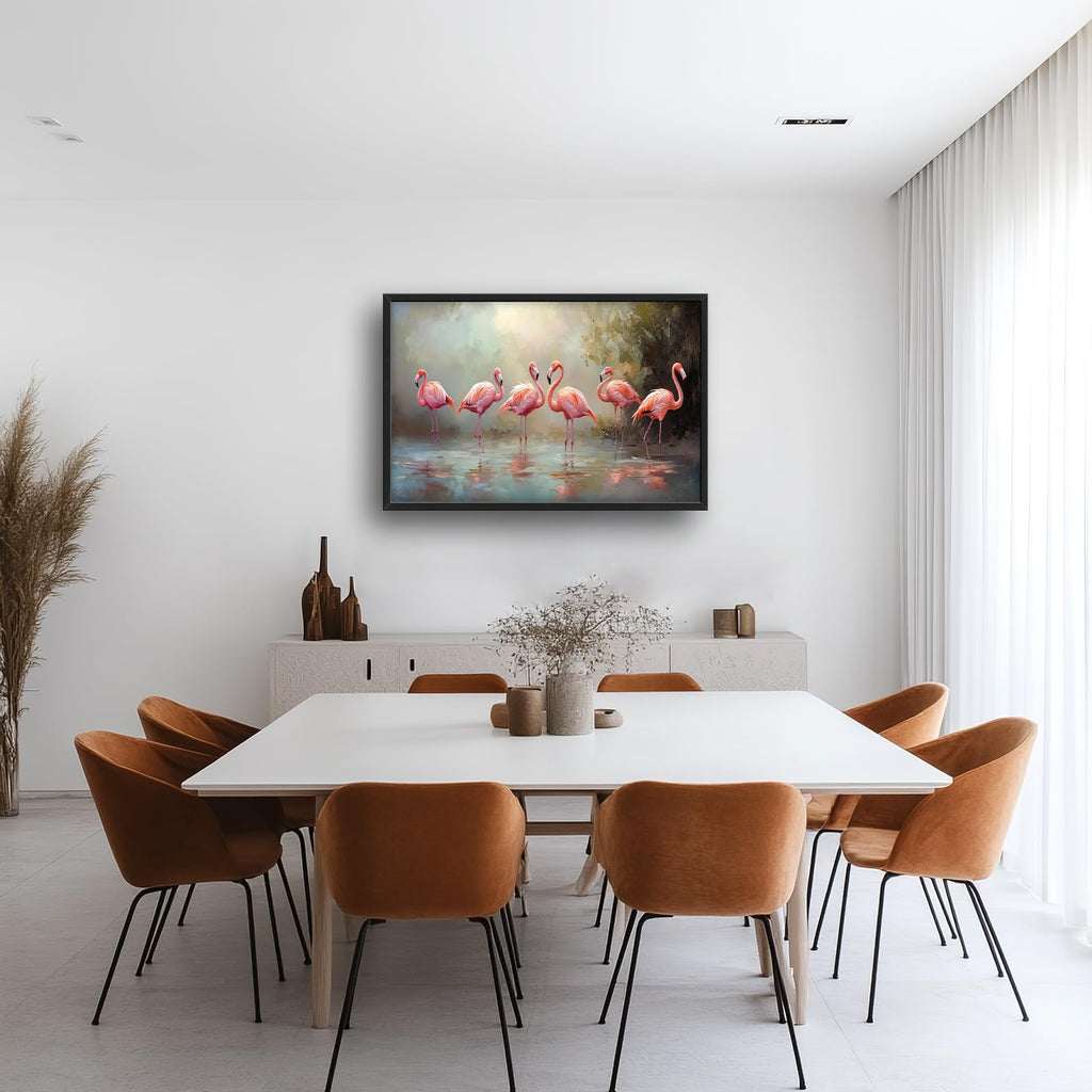 Large Pink Flamingo Pictures Wall Art 36''x24''
