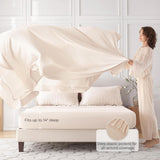 7 Pieces Queen Comforter Set, Seersucker Bed in a Bag Queen, All Season Luxury Bedding Set with Comforter, Flat Sheet