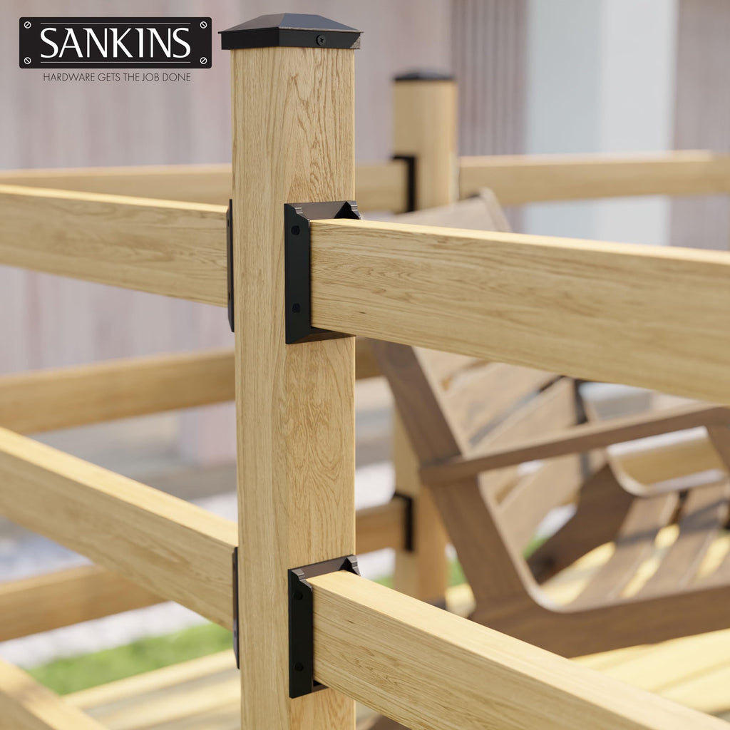 40pcs Deck Railing Bracket Connectors for 2x4, Deck Railing Kit Durable PP Plastic, Brackets for Connection of Wooden