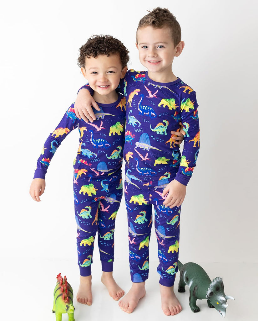 Bamboo Viscose Toddler Kids Pajamas Set, Long Sleeve Boys