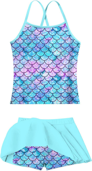 Girls Tankini Swimsuit Two Piece Bathing Suit