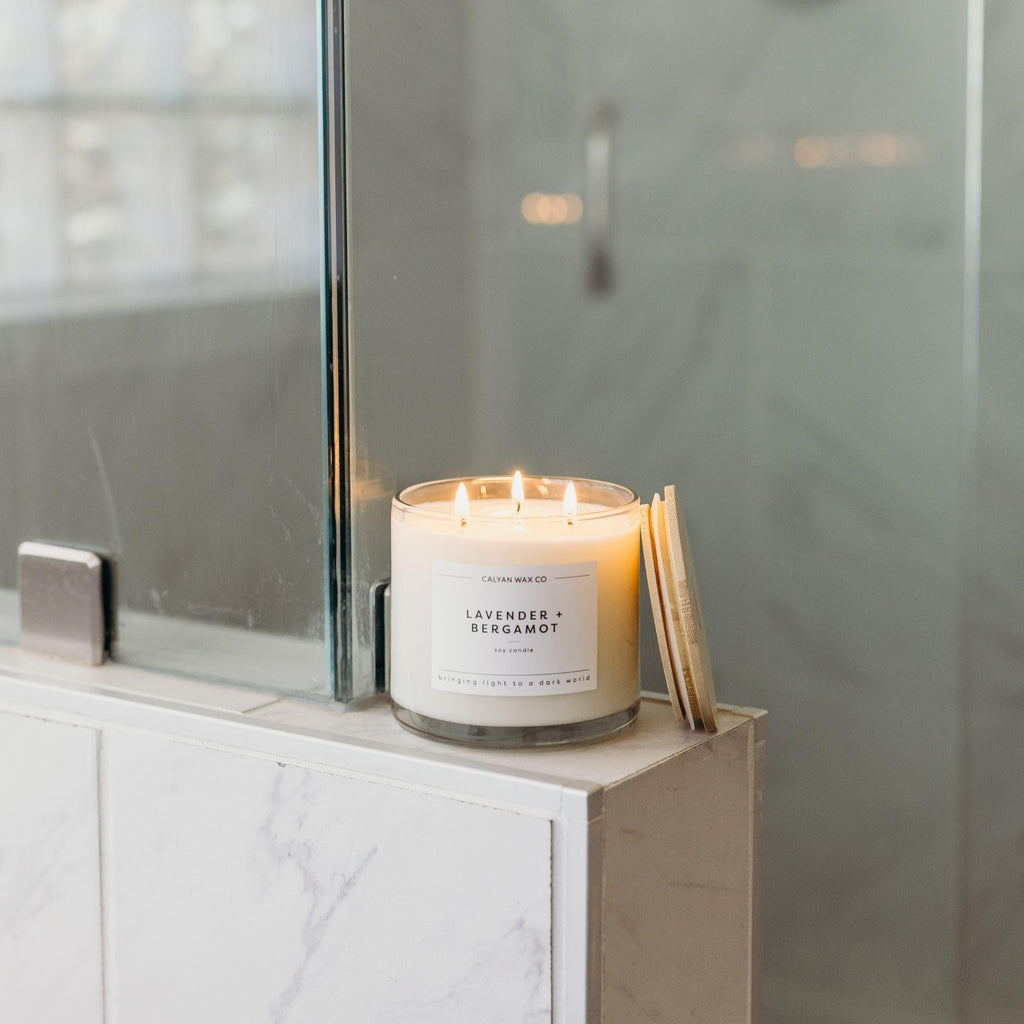 Lavender & Bergamot 3 Wick Scented Candle - 43 Hour Burn