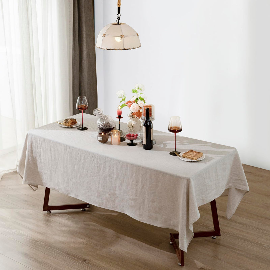 100% Linen Tablecloth Rectangle 60x120 Stone Washed Dining Cover