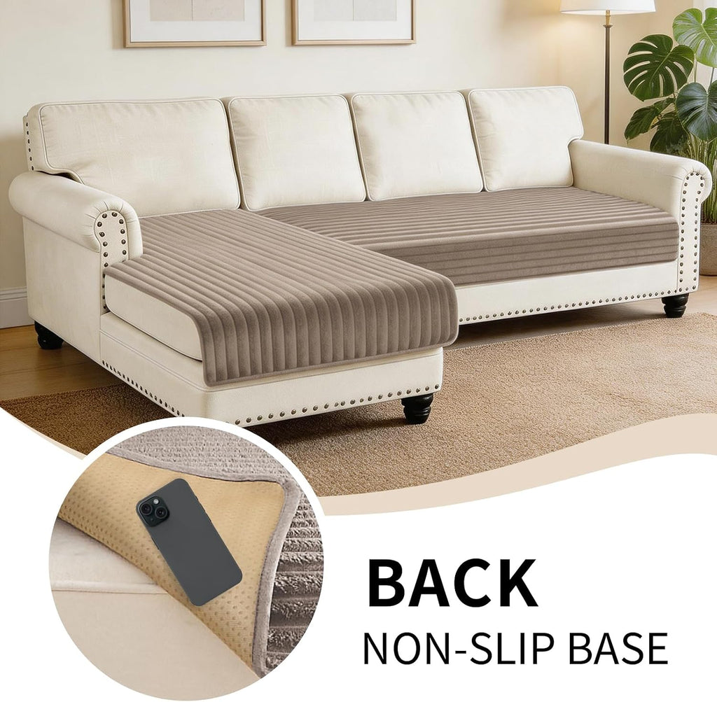 100% Waterproof Couch Covers for Sectional Sofa, Washable Couch Cover, L Shaped Couch Cover for Dogs, Non Slip 2