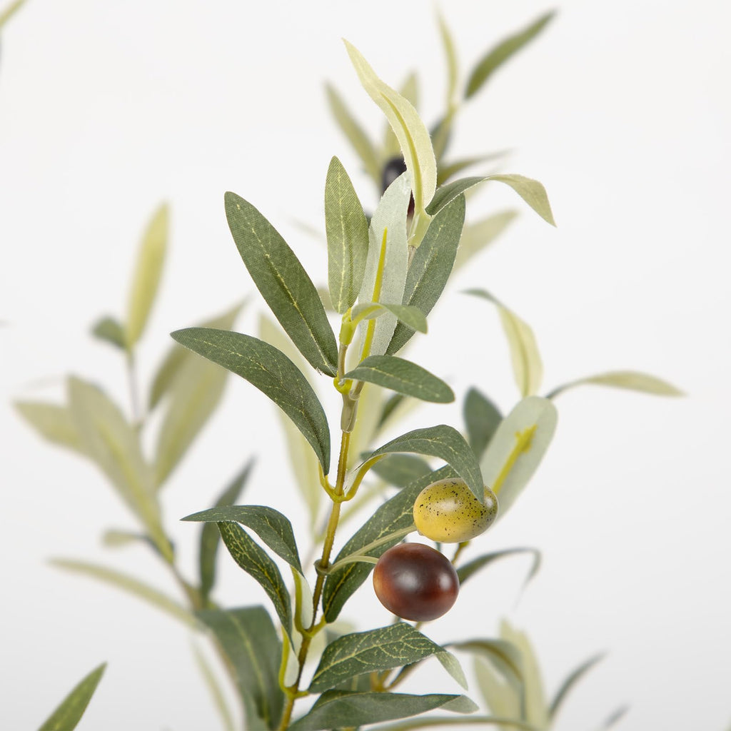 Tall Faux Olive Tree, 4Ft(48in) Realistic Texture Potted Silk Artificial Olive Tree, Fake Olive Trees Indoor Outdoor