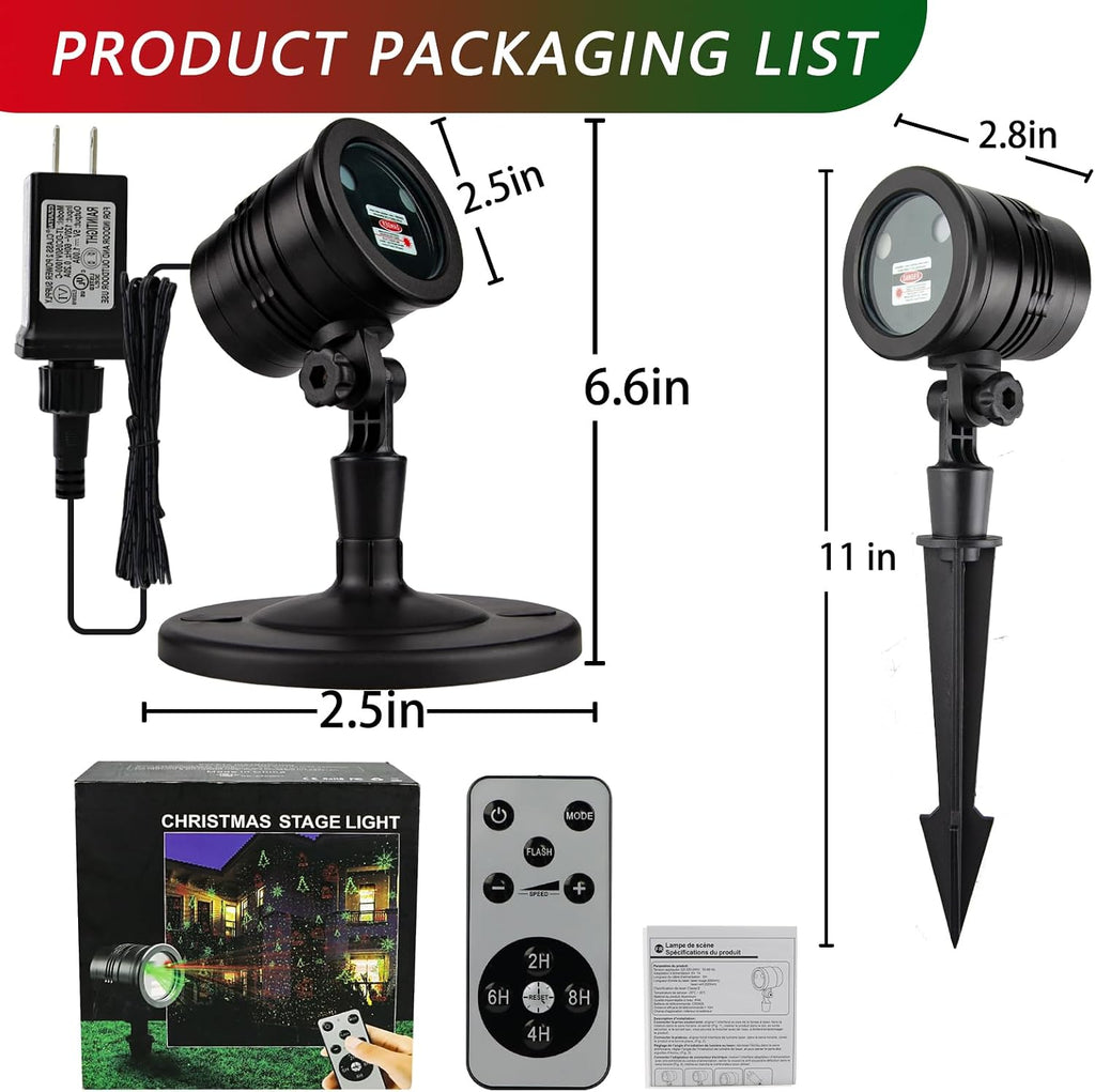 Laser Christmas Projector Lights Outdoor: Waterproof Outdoor Christmas Decorations Laser Light, Projection Christmas
