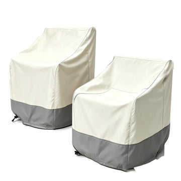 Outdoor 2 Pack Medium 38 x 35 x 33 Inch, Heavy Duty Waterproof Deep Seat Lounge Slipcovers, Windproof UV Resistant