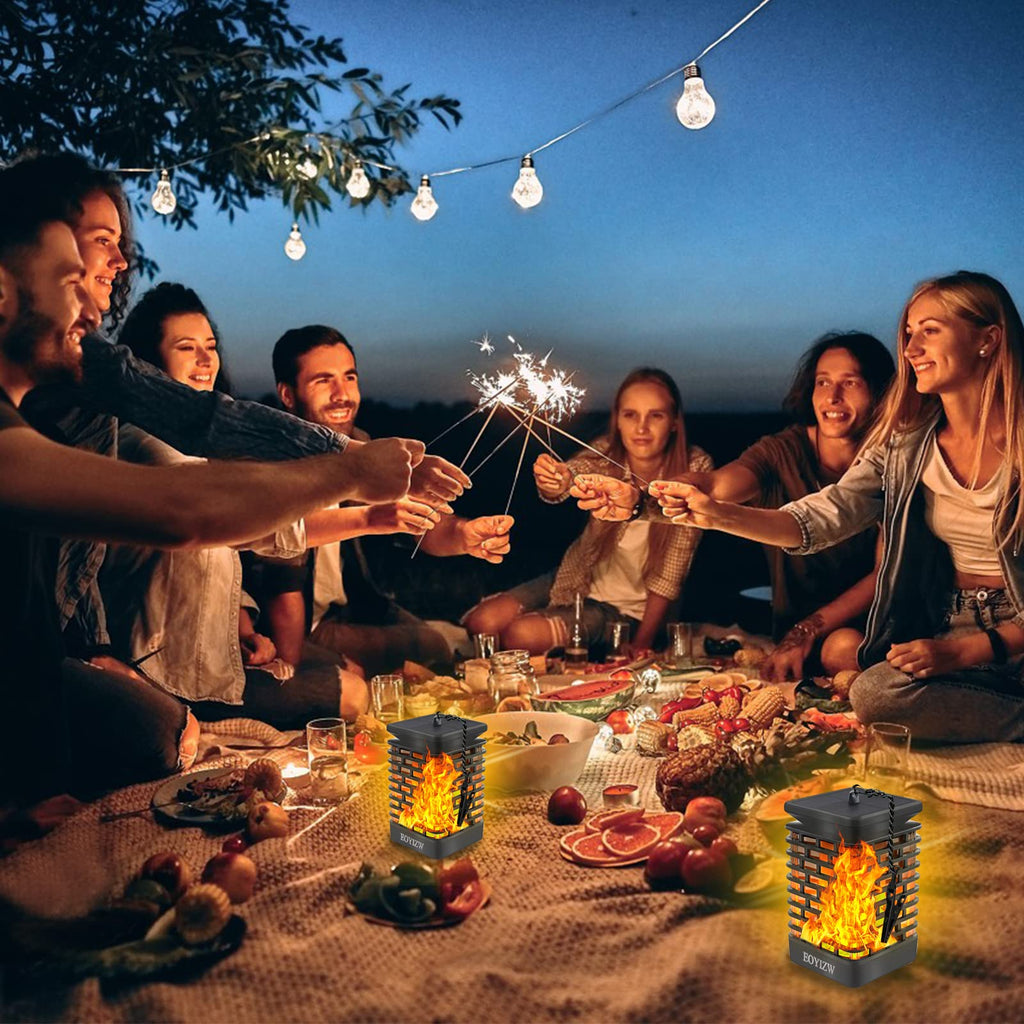 Solar Outdoor Lights 2 Pack Hanging Solar Lantern