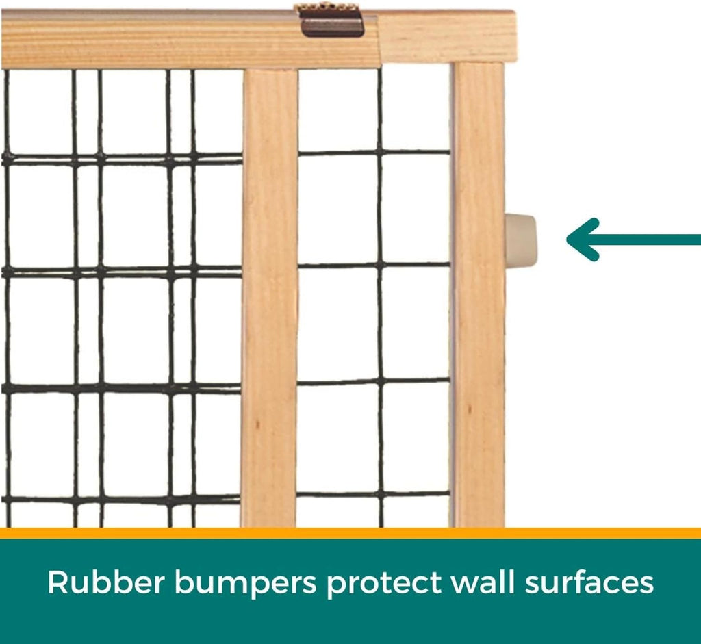 Wire Mesh Dog Gate: 29.5"-50" Wide, Pressure Mounted with No Tools; Expandable, Durable Pet Gates for Doors
