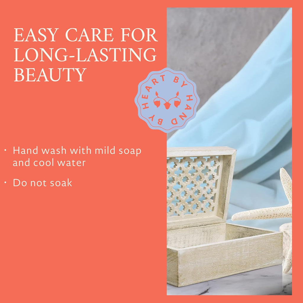 Trellis Mango Wood Storage Box - Whitewash, 9x6